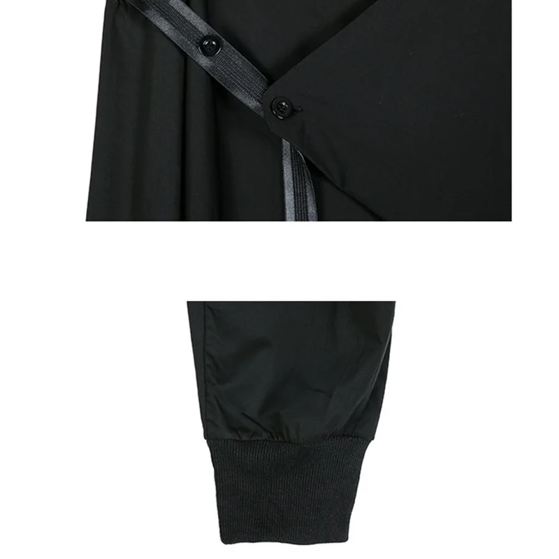CHICEVER брюки для женщин шаровары женские эластичные Высокая талия повседневные свободные ленты черные брюки мода уличная одежда