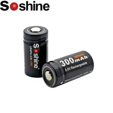 2 sztuk Soshine 300mAh CR2 15266 baterii LiFePO4 CR2 akumulator z pojemnik na baterie