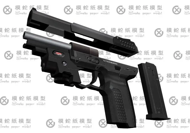 1:1 FN57 пистолет непальная 3D бумажная модель