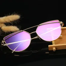 BOYEDA новые винтажные кошачий глаз по рецепту очки металлическая оправа ретро для женщин очки модные женские очки для чтения зеркало