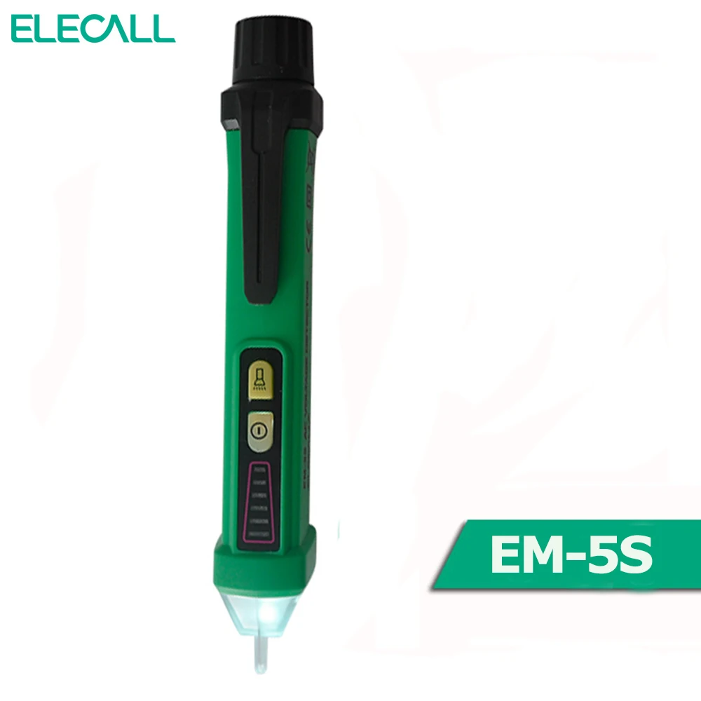 

ELECALL 12-1000ACV Multifunction Auto-off NonContact Voltage Detectors Tester Sensor Electric Pen With Flashlight Voltage Alarm