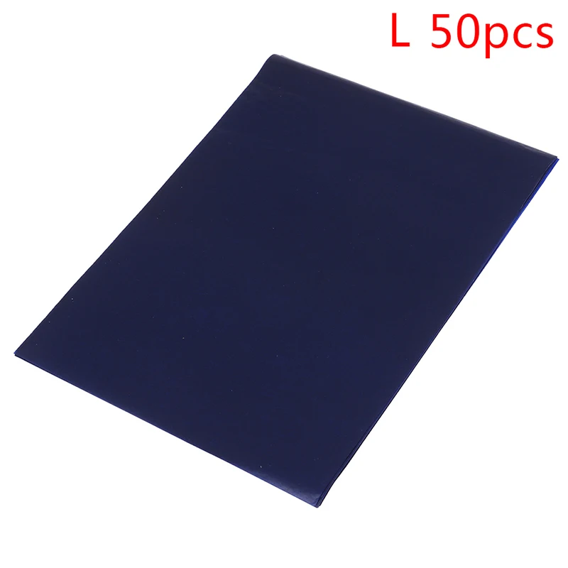50 листов углеродная бумага 16 K/32 K/48 K синяя двухсторонняя углеродная машина для трафаретной печати переводная бумага канцелярские товары - Color: 16K
