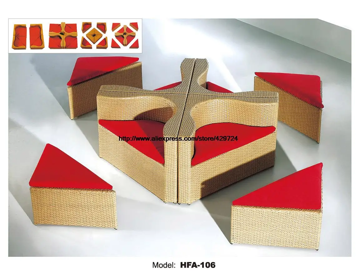 

Multi Combination Rattan Sofa Set Patio Wicker Outdoor Sofa Garden Furniture Outdoor Rattan Sofa Set HFA106