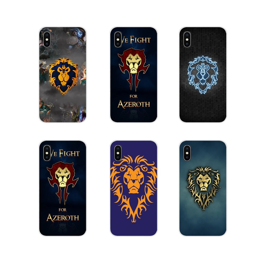 

Transparent TPU Case Covers For Xiaomi Redmi 4A S2 Note 3 3S 4 4X 5 Plus 6 7 6A Pro Pocophone F1 game World of Warcraft Alliance