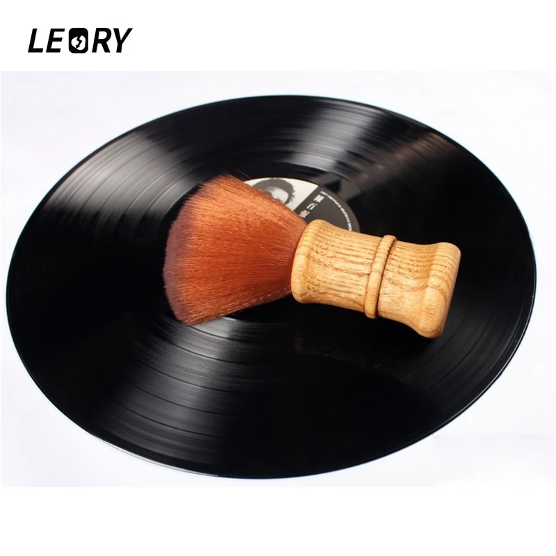 LEORY Wood Handle Super soft Brush For Cleaning Turntable LP Vinyl