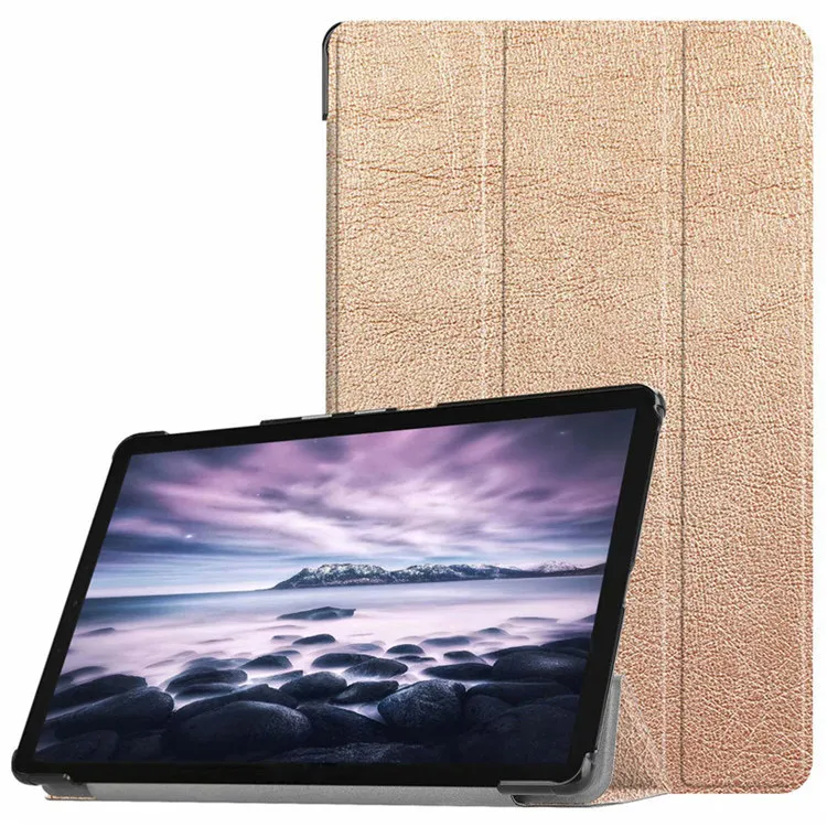 Gold Магнитный умный чехол для samsung Tab A 10,5 T590 T595 T597 из искусственной кожи чехол-подставка для samsung galaxy Tab A 10,5 чехол - Цвет: Gold