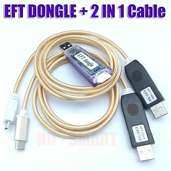 

100% original EASY FIRMWARE TEMA / EFT DONGLE and EFT Dongle Serial 2 IN 1 cable Free shipping