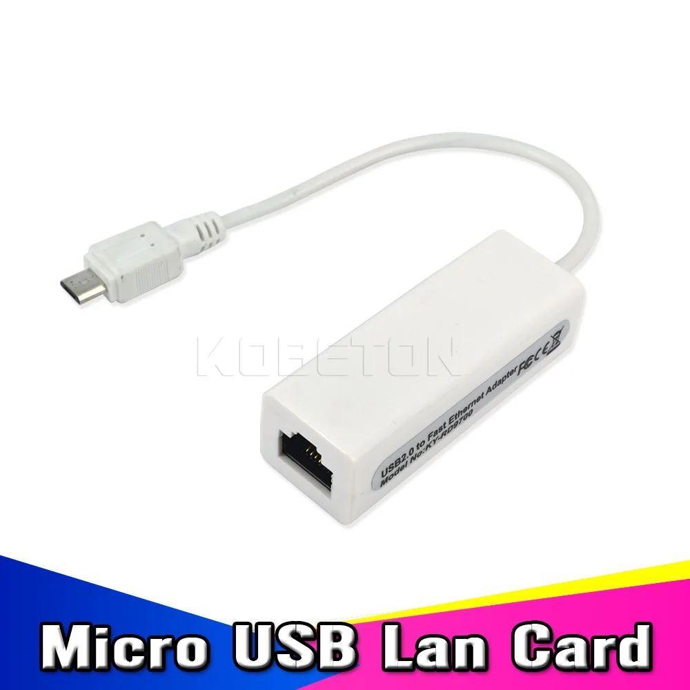 

kebidu High speed 10/100Mbps RJ45 Network Lan Adapter Card Micro USB USB 2.0 Adapter For Android PC Laptop Tablets