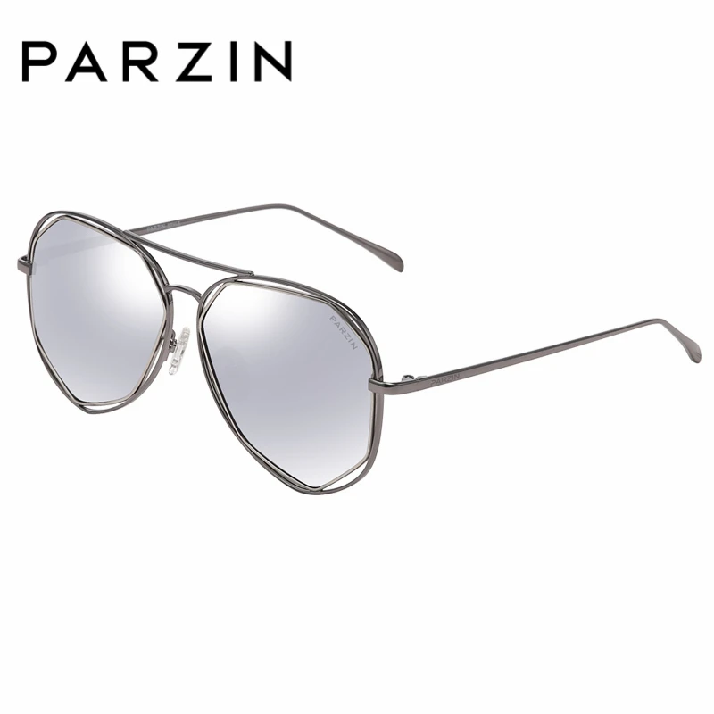 

PARZIN Fashion Big Alloy Frame Pilot glasses For Women Hexagon Sunglasses Polarized Traveling For Driving Lady Accessories8119