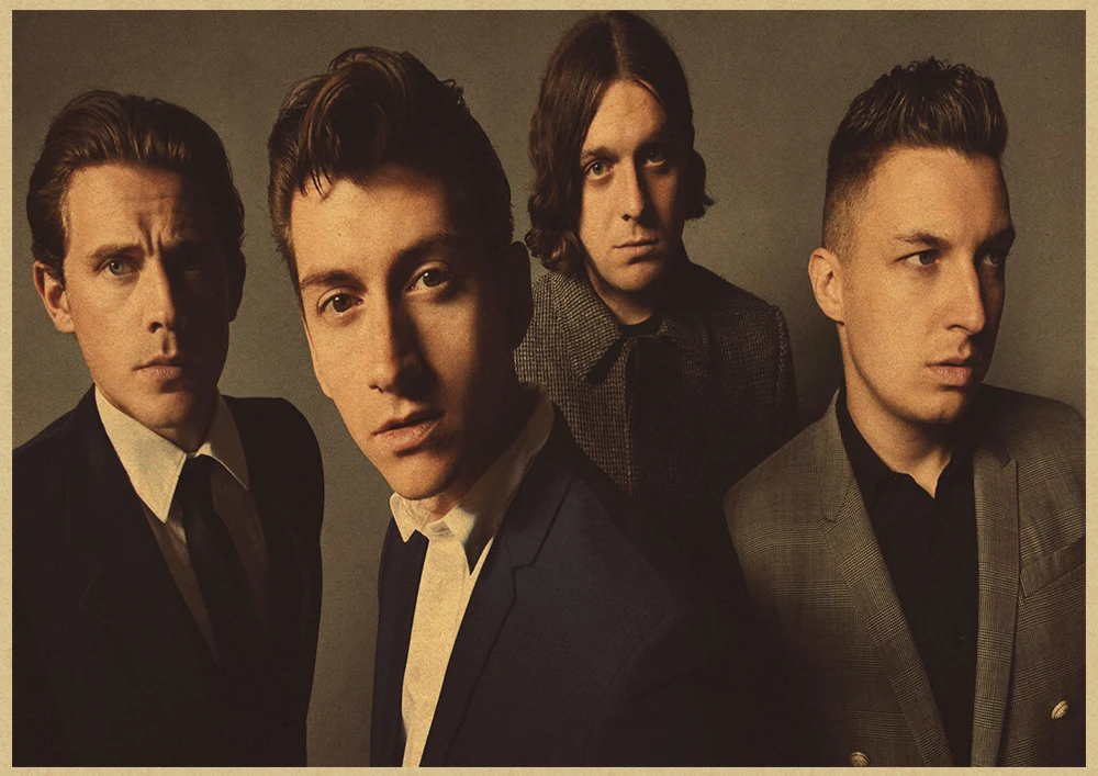 Рок-Группа Arctic Monkeys крафт-бумага плакат настенный домашний бар плакаты домашний декор - Цвет: Армейский зеленый