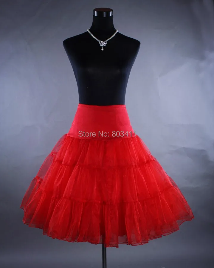 Короткая Нижняя юбка из органзы для коктейльных платьев кринолиновая Нижняя юбка черный белый красный