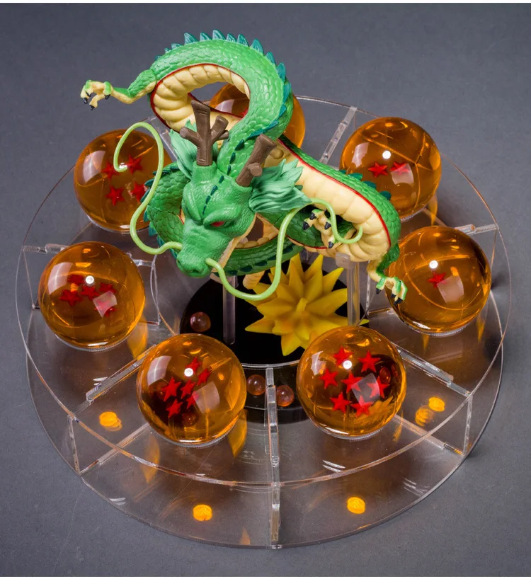 16 см Dragon Ball Z фигурки Shenron Dragon Ball Z фигурки Набор шары дракона+ 7 шт. 3,5 см шары+ полка figutas DBZ