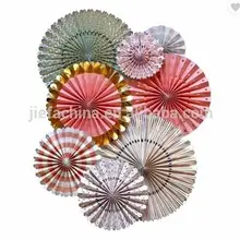 Вечерние украшения, изготовленные по индивидуальному заказу для Бумага вентилятор венчания украшения на свадьбу