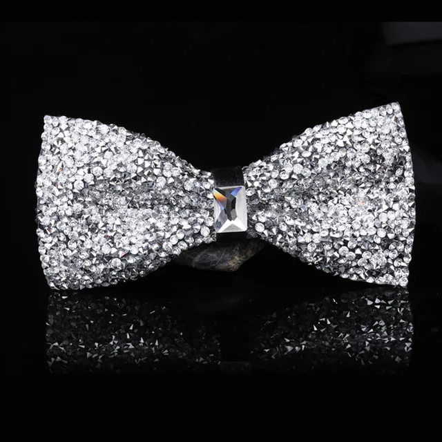 Luxury Handmade Rhinestone Bowtie Bling Bling Crystal Butterfly Diamond