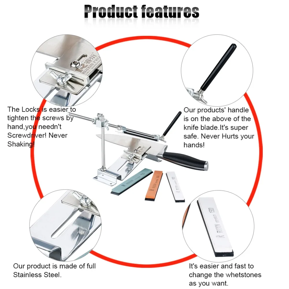 RUIXIN PRO III Knife Sharpener Professional All Iron Steel Kitchen