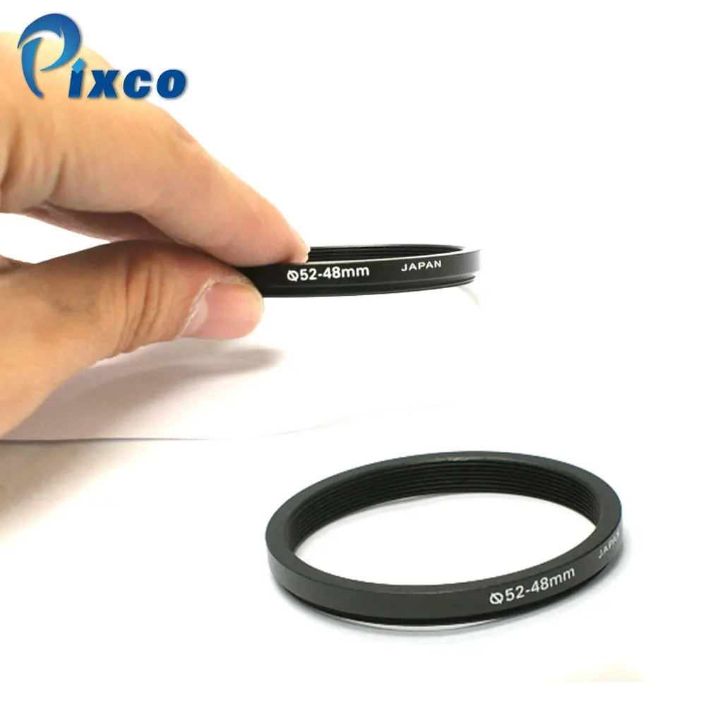 

Pixco 2PCs 52mm-48mm Step Down Ring Filter Adapter 52mm-48mm Step-down Metal Filter Adapter Ring / 52mm Lens to 48mm Accessory