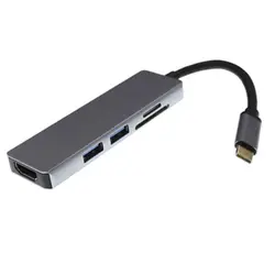 3 концентратор Usbc док-станция Usb Тип C к Hdmi Usb 3,0 кабель Tf Sd карта 5 в 1 адаптер разветвитель для Macbook Pro 2017 Dell Xps 13