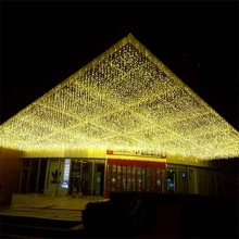 Наружная занавеска гирлянда «сосульки» 3,5 м свисает 0,3-0,5 м светодиодный светильник-гирлянда водонепроницаемый для новогоднего и рождественского домашнего декора с вилкой европейского стандарта