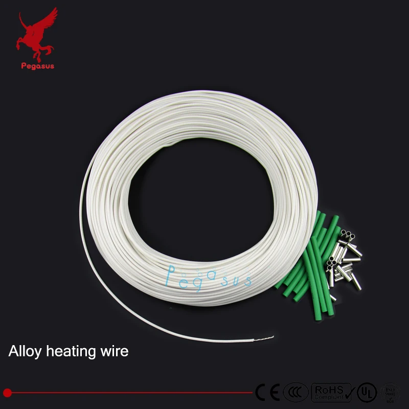 

100m High quality alloy heating wire 5-230volt 1-3000ohm Silicon rubber heating wire Heating cable heat preserving Antifreeze