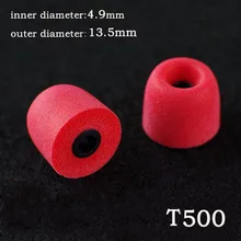 2pcs/1pairs 4.9mm Caliber Ear Pads/cap Comply T500 memory ear foam eartips for in ear Headphones tips Sponge Ear cotton