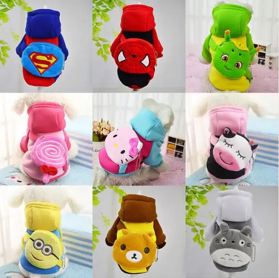 

XS-XXL Pet Dog Clothes Coat With Backpack Jacket Puppy Small Dogs Clothing Cat Costume Apparel Hoodies Chihuahua Yorkie Warm