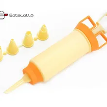Красочный 5 шт./компл. пищевой пластик торт декоративные наконечники кондитерские изделия для обжига трубопроводов шприц пистолет набор