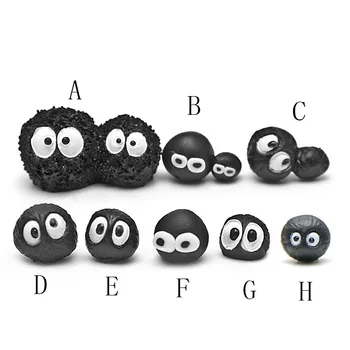 

8pcs/set My Neighbor Totoro Dust Elves Fingure Toys Totoro Series Black Briquettes Mini Resin Toy Figures Decor Crafts