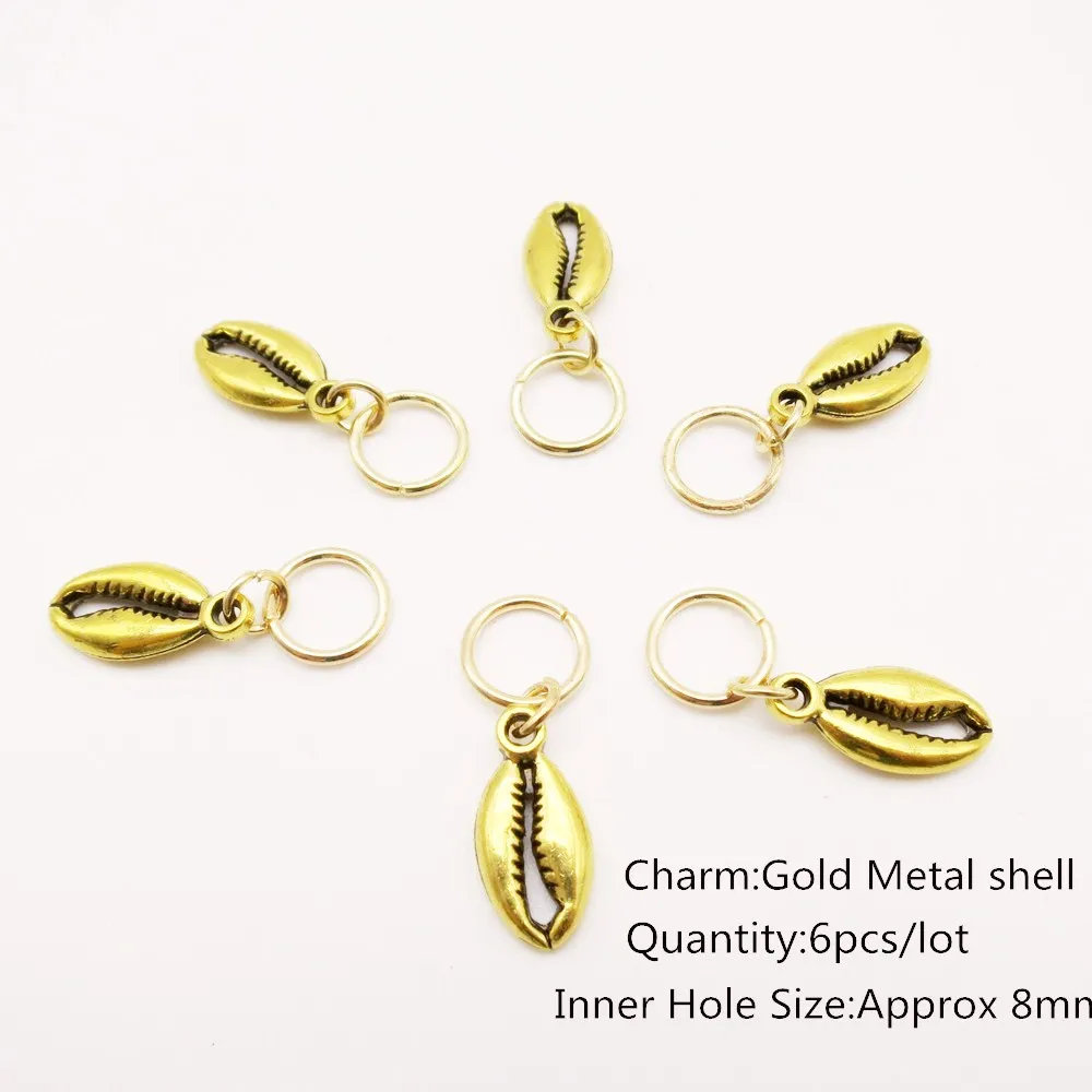 different Charms hair braid dread dreadlock beads clips rings for Hair Styling Accessories 6Pcs/pack approx 8mm inner hole,ring beads,hair braid accessories