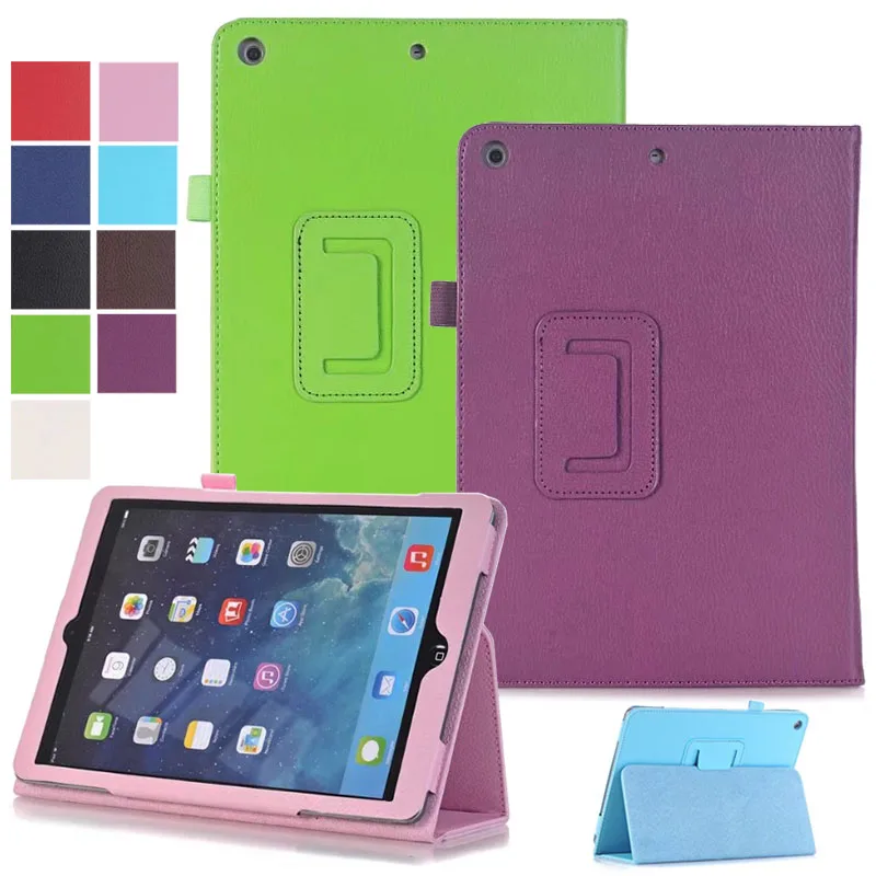 PU Folio Stand Leather Case Skin Shell Cover For Apple iPad 9.7 2017 A1822 A1882