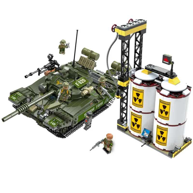 

World War II WW2 SWAT Military Series City Street T-72 Main Battle Tank Building Block Toys For Children Compatible With Lego