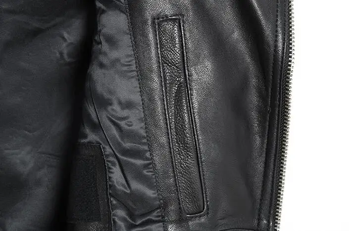 Мужская куртка из натуральной кожи, чистый черный цвет, весна-зима, Мужская мотоциклетная модная куртка-бомбер, куртка из натуральной кожи, большой размер 5XL
