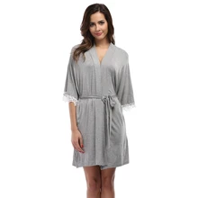 Женский халат-кимоно Moldal с кружевной строчкой, с короткими рукавами, халат для спа летний халат, сексуальная одежда для сна, короткие пижамы для отдыха