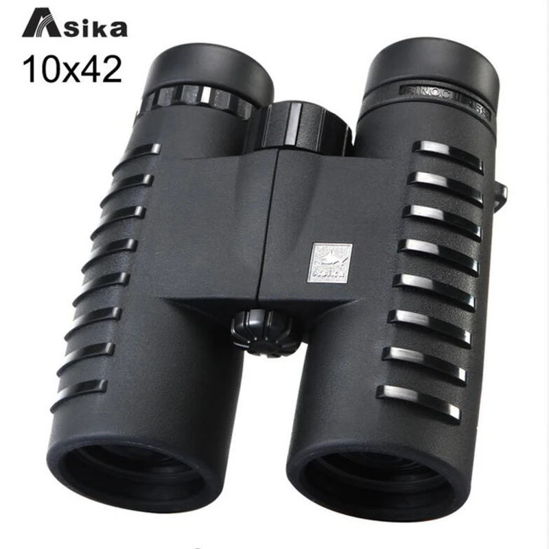 Asika 10x42 HD التخييم الصيد نطاقات مناظير مع تماما المتعددة المغلفة واسعة زاوية التلسكوبات Bak4 بريزم البصريات binoculares