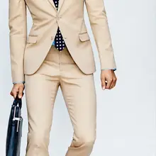 4 предмета в комплекте(куртка+ штаны+ платок+ галстук-бабочка), цвет Шампань, модный мужские костюмы bespoke стиль высокое качество офисная Бизнес Terno