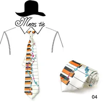 10 см модная новинка оранжевый Пианино доска для ключей нот, Полиэстер Тканые Классический Для мужчин партии галстук Gravatas