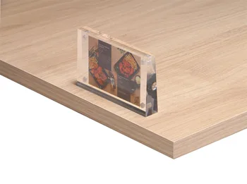 

Acrylic Magnet Block Photo Frame Table Price Tag Display Stand Paper Info Picture Name Card Display Declining Desk Sign Holder
