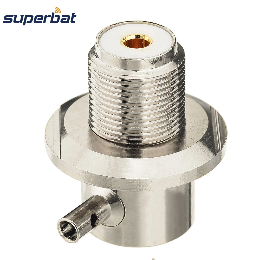 Superbat 10pcs UHF Female Solder SO239 Right Angle RF Coaxial Connectors Set for RG316 RG174 RG178 LMR100 Cables - Bulk Pack