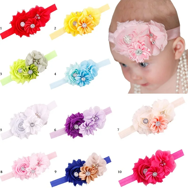 

Hooyi Flower Baby Hairband Newborn Hair Accessories Floral Girls Headband Elastic Hair Bands Tiaras Kids Hairpins Top Quality H8