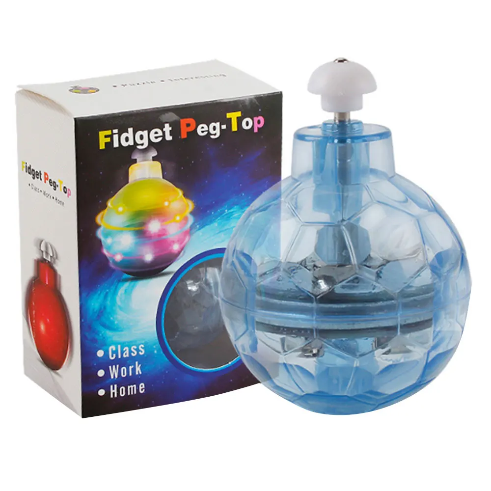 LED Peg Top Hand Spinner Flashing Light Up Spinning Desktop Toyspeg