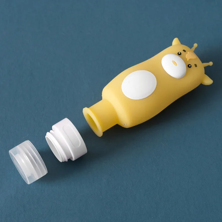 3pc/set Mini Silica Gel Portable Soap Dispenser Women Travel Shampoo Bottle Liquid Soap Bottle 50ml 70ml 90ml