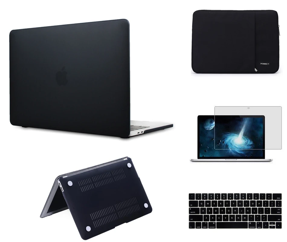 4in1 Matte Hard case sleeve keyboard cover LCD For 2018 Touch Bar A1990/A1989 Macbook Pro Air11 13 Retina 12 13 15 Notebook Bag 4in1 Matte Hard case sleeve keyboard cover LCD For 2018 Touch Bar A1990/A1989 Macbook Pro Air11 13 Retina 12 13 15 Notebook Bag