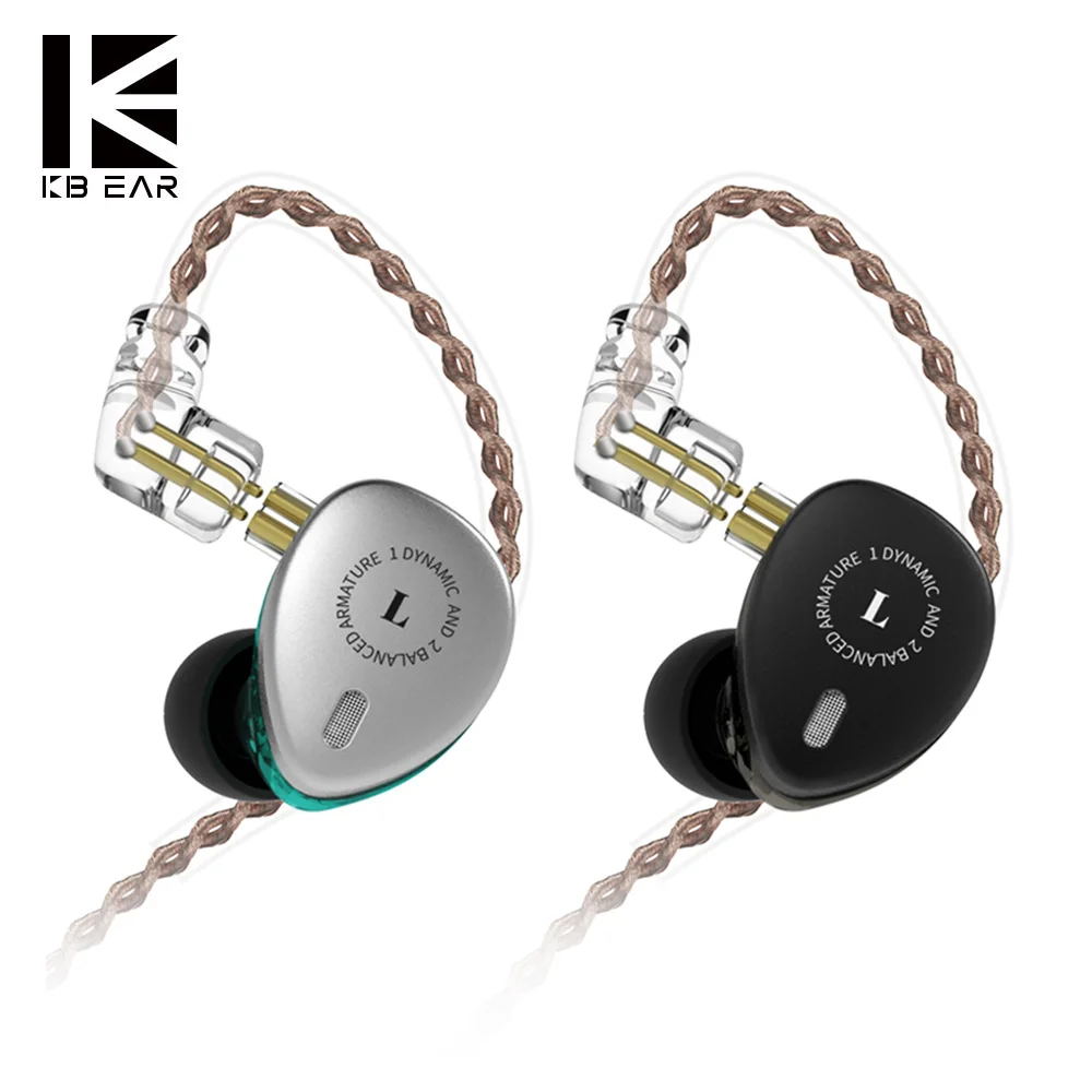 

KBEAR KB06 2BA+1DD Hybrid In Ear earphone 10mm Dual Magnetic Dynamic Driver HIFI DJ Monitor Earphone Mic Earplug KBEAR KB10/F1