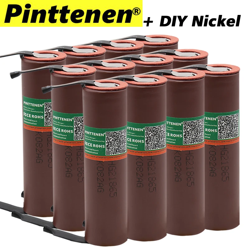 

18650 HG2 3000mAh with strips soldered rechargeable battery for screwdrivers 20A high current + DIY nickel inr18650 hg2