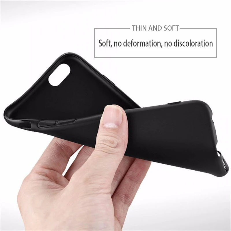 

DK Anti-fall fingerprint thin phone case for Samsung s8 s9plus S6 S7Edge S5 Black Cover for iPhone 6 6s 7 8plus 5 X XS XR XSMax