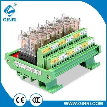 

GINRI JR-6L2 6 Channel SPDT OMRON Relay Module PLC Output Relay Board 12v