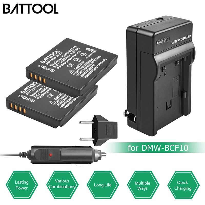 

BATTOOL 1400mAh 5.04Wh DMW-BCF10E DMW BCF10 Camera Battery for Panasonic DMC-FS1 L20 DMC-FX60N DMC-FP8R DMC-FX65N DMC-FS15