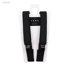 YBMB Модные Подтяжки 25 мм ширина 4 зажима х-образные регулируемые прочные подтяжки эластичные ремни подтяжки Nnisex для мужчин и женщин