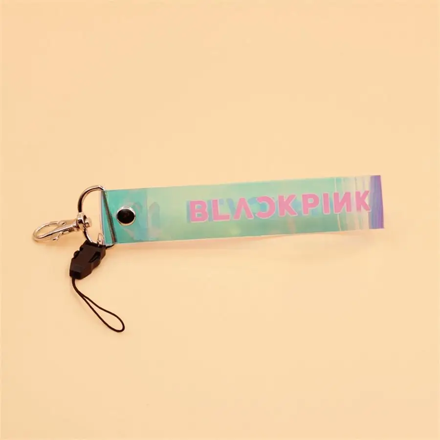 Kpop NCT U 127 BLACKPINK MONSTA X TWICE IKON SEVENTEEN лазерный брелок ремешок аксессуары для ключей - Цвет: Blackpink