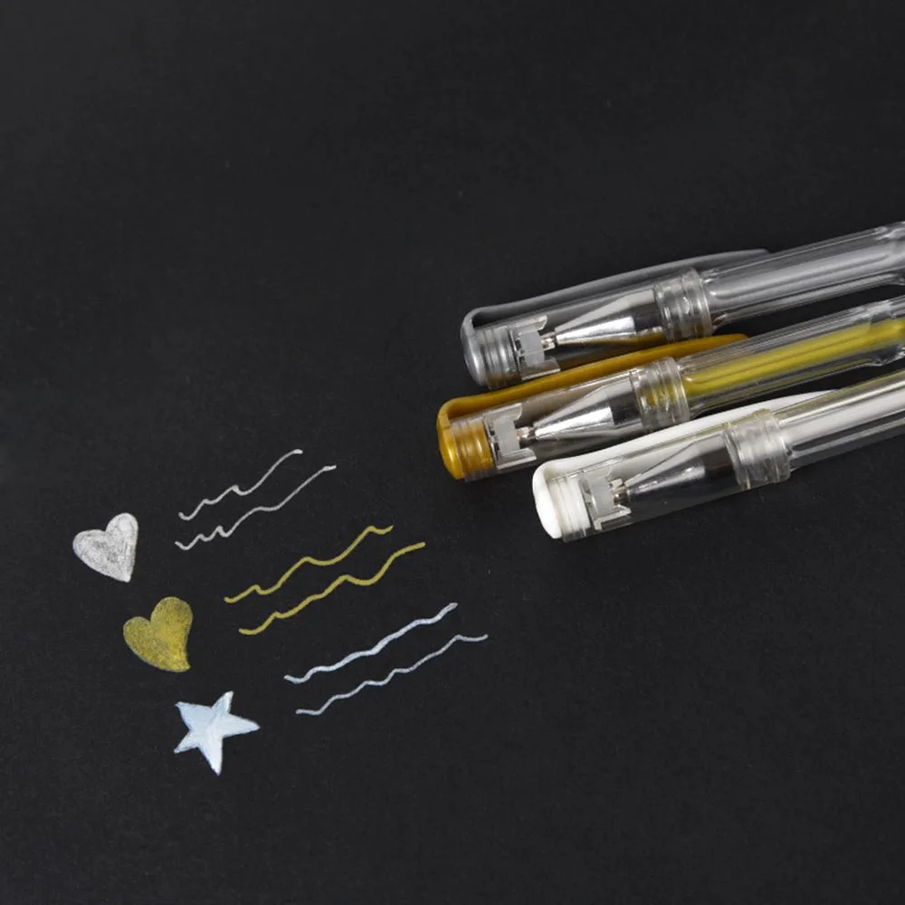 

3pcs 0.7mm White Gold Silver Gel Pens Sketching Drawing Pen for Art Marker Design Comic Manga Painting Supplies