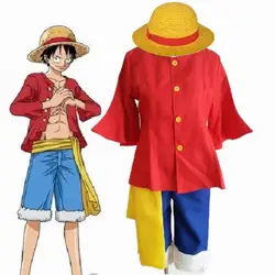 One Piece костюмы One Piece Обезьяна D. Луффи косплей форма полный набор